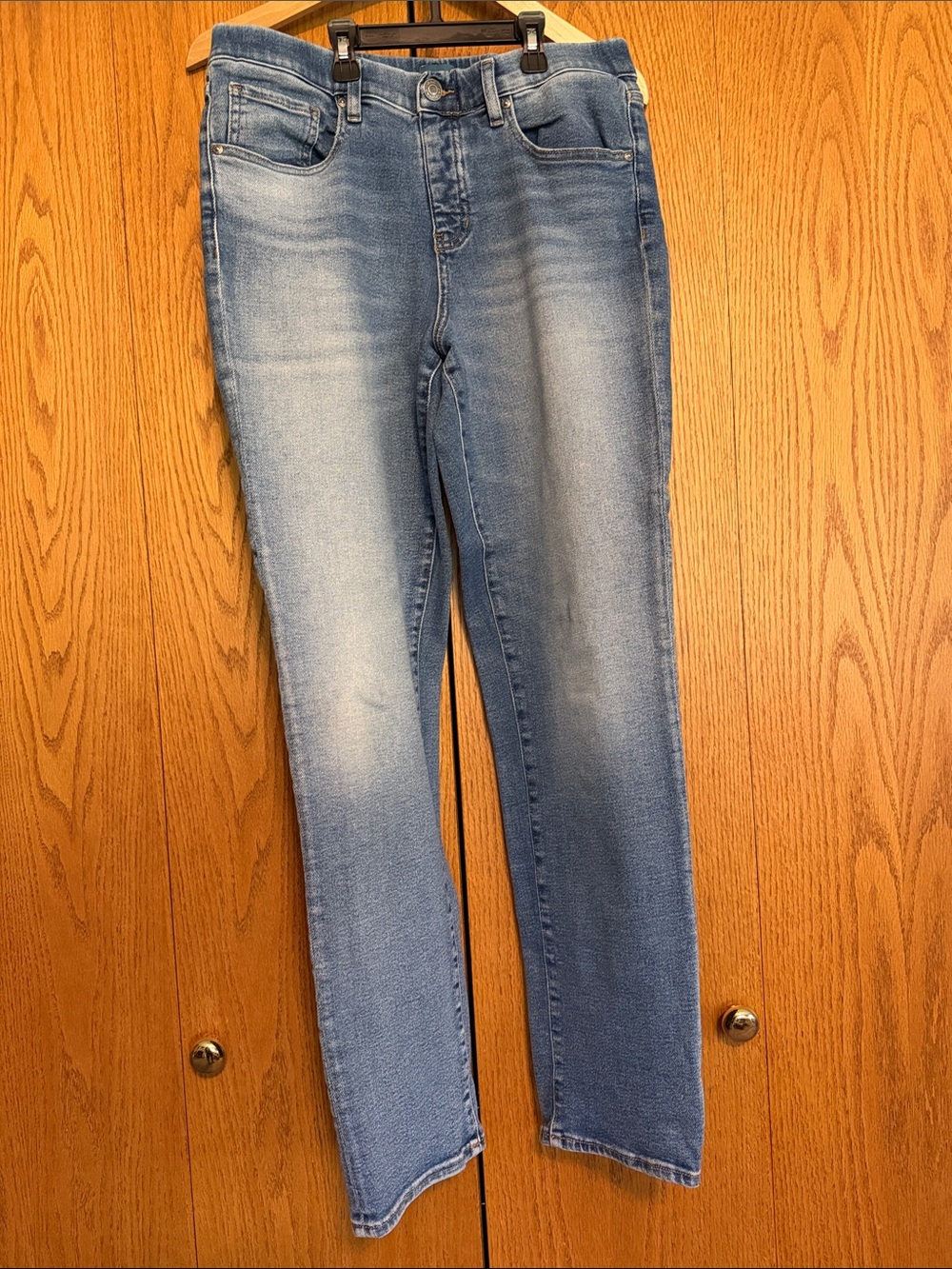 Jag Light Blue Women's High-Rise Stretch Jeans-no zipper, pull on jeans